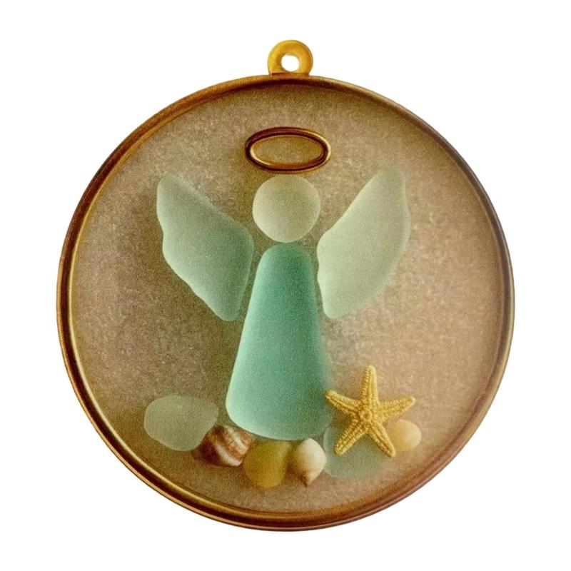 Clear Angel Figurine Hanging Decors Durable Acrylic Christmas Trees Ornament With Secure Hanging Loop