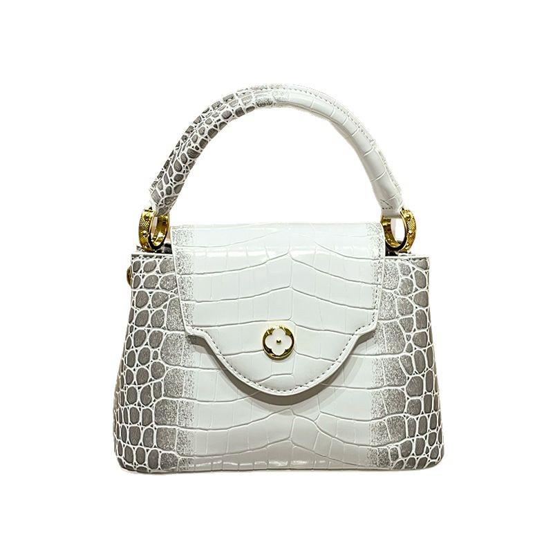 Luxurious Women's Genuine Leather Crocodile Pattern Tote Bag - 2025 New Fashion Crossbody Shoulder Bag