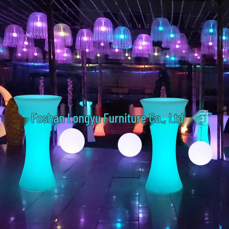 LED Trendy Slim Waist Table & Chairs for Outdoor Parties and KTV Bar Events