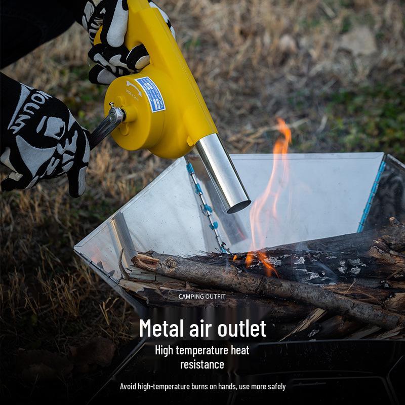 Hand-Cranked Mini Barbecue Blower for Outdoor Grilling and Kebab Cooking