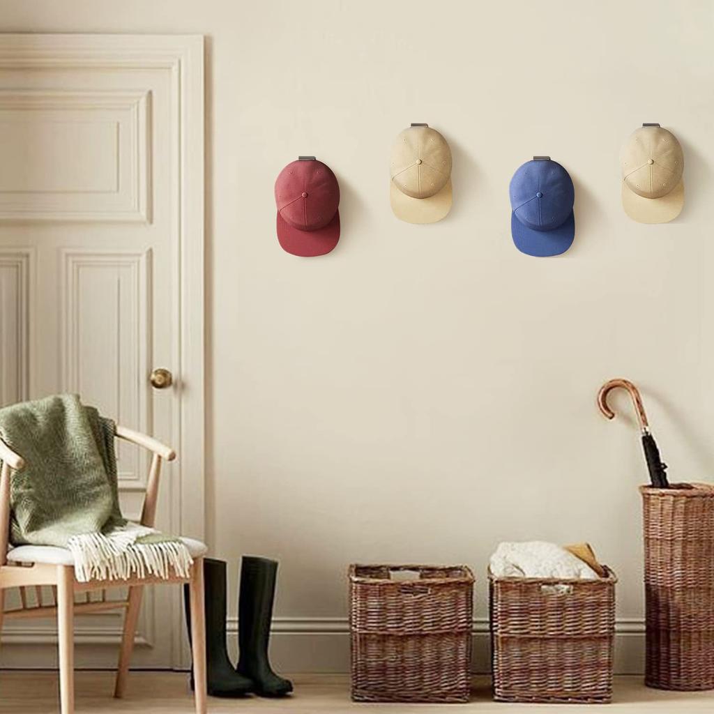 5Pcs Baseball Cap Rack Hat Holder Rack Organizer Storage Modern Baseball Caps Hangers Rack Hanging Organizer for Door Wall