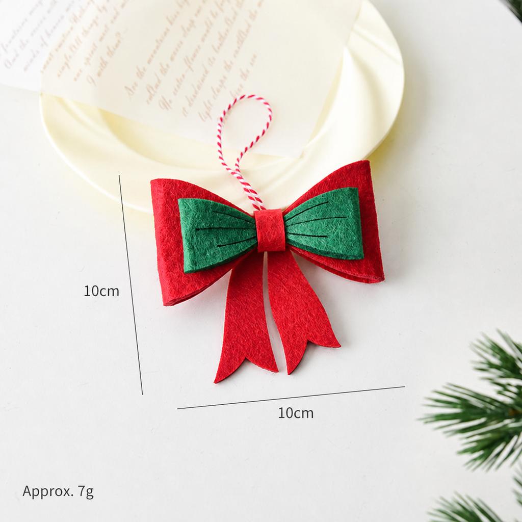 Holiday Hanging Ornament Stiff Christmas Bow Pendant Christmas Drop Ornament Multi Felt Bow Christmas Pendants For Holiday Home