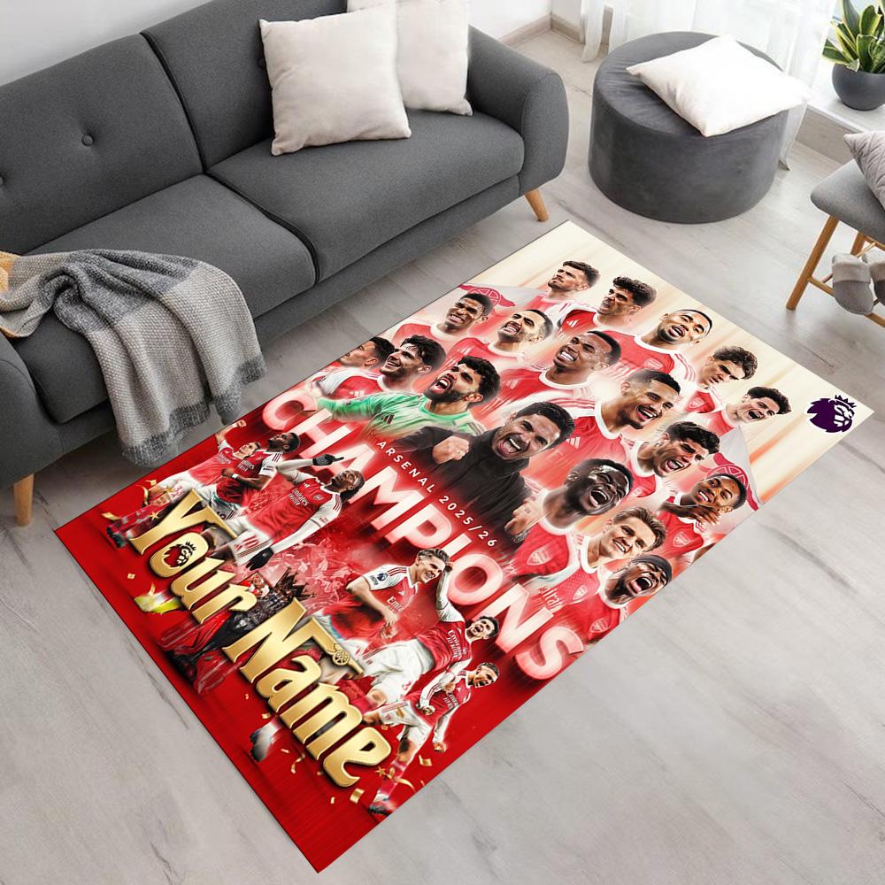 Arsenal Football Player Customizable Name Floor Mat Design for Study room Dormitory Foyer Outdoor Antislip Carpet Decorate Offices Spiritual Gift
