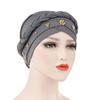 Women Hair Care Islamic Jersey Head Scarf Milk Silk Muslim Hijab Beads Braid Wrap Stretch Turban Hat Chemo Cap Head Wrap