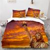 Statue of Liberty American City 3D Bedding Set Scenery Duvet Cover Set with Pillowcase Home Textile Twin Full Queen King Size