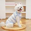 Pet Vest Striped Contrasting Color Soft Breathable Dog Harness with Traction Ring Stretchy Fit Machine Washable Small Medium Large Pet Vest