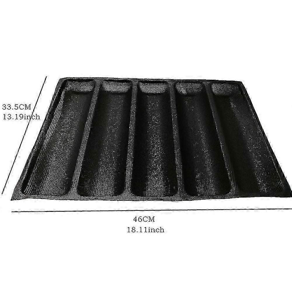 Silikon Perforierte Backformen Sandwichform Baguette Brotbackform Lebensmittelmatte 5 Laibe Antihaft Backpapier