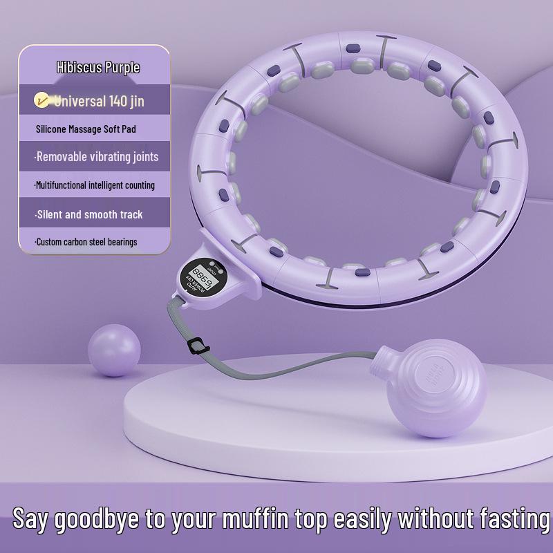 Weighted Hula Hoop for Slim Waist & Fat Burning - Adult Fitness Equipment