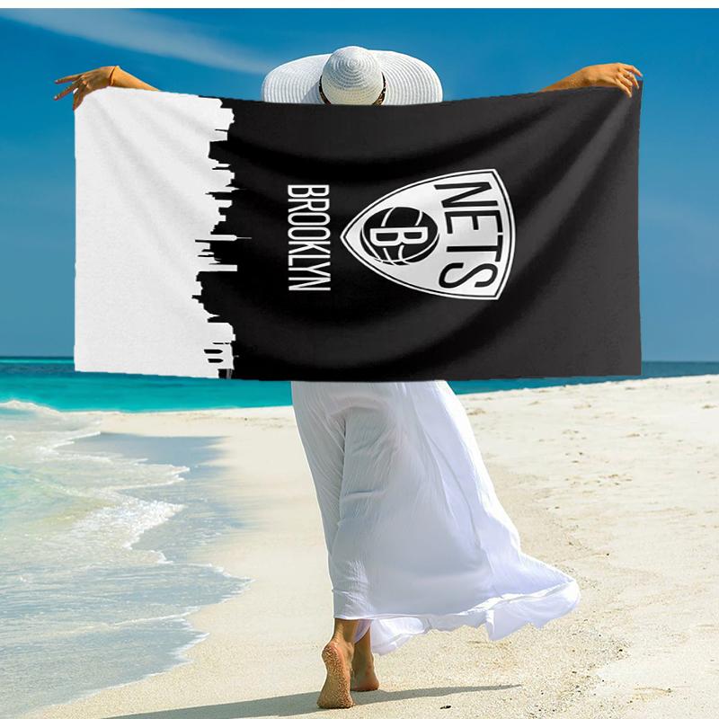 Ultra-Soft Beach Towel with Brooklyn Nets Theme,Ideal for Pool - Camping, Diving - Perfect Travel Essential, Vibrant Beach Towel.