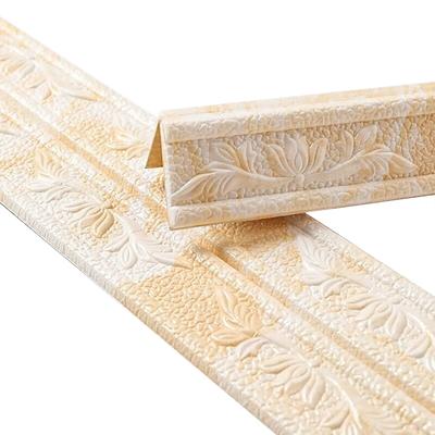 3D Foam Wall Edge Strips Stickers Folded In Half Self Sticker  Waterproof Baseboard Corners Waist Lines Stickers Home Decoration