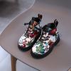 Children's Autumn Boots Retro Versatile Girl Platform Ankle Boots Fashion Embroidered Causal Kids Short Boots Round-toe Non-slip