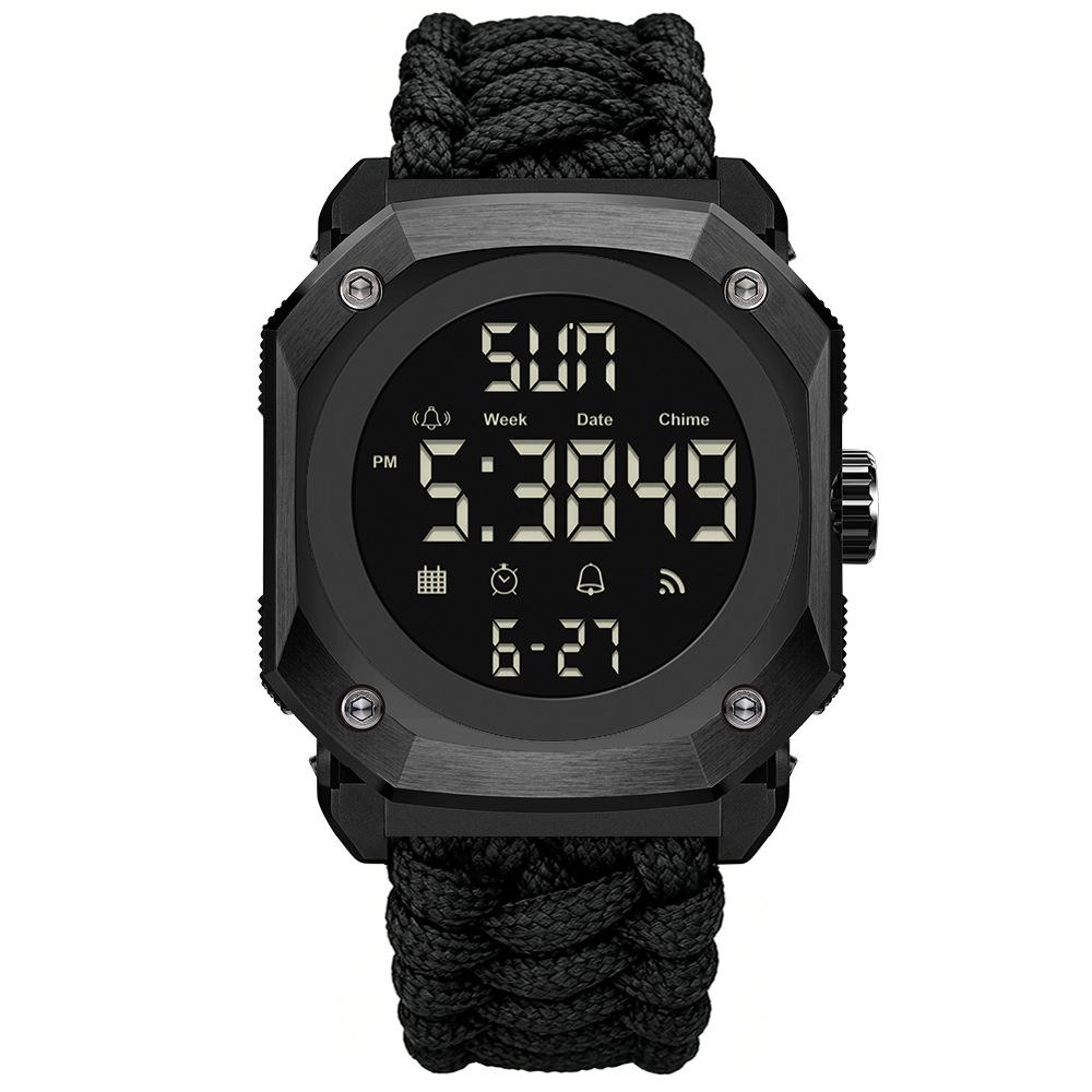 Best-selling multi-functional waterproof quartz watch men s fashion advanced sense waterproof single display electronic watch