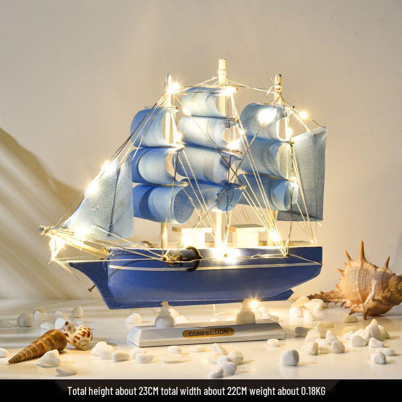 Oturma Odası veya Açılış Töreni İçin Mezuniyet Sezonu Ahşap Yelkenli Süsü