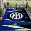 Custom Text Printed Rug Inter Milan Non Slip Floor Carpet For Home Room Decor