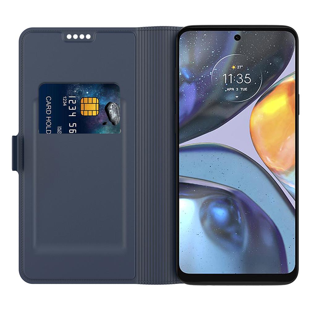 

For Motorola Edge 40 Neo 5G Leather Case TPU Inner Shell Phone Cover Blue