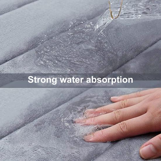4Pcs/Set Memory Foam Bath Mat Soft Microfiber Bathroom Rugs Non-Slip Thick Toilet Mats Machine Washable Water Absorption Universal Bathroom Set