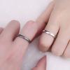 Classic Sun Moon Open Couple Ring for Women Men Romantic Black White Matching Finger Ring Set Jewelry Wedding Anniversary Gifts