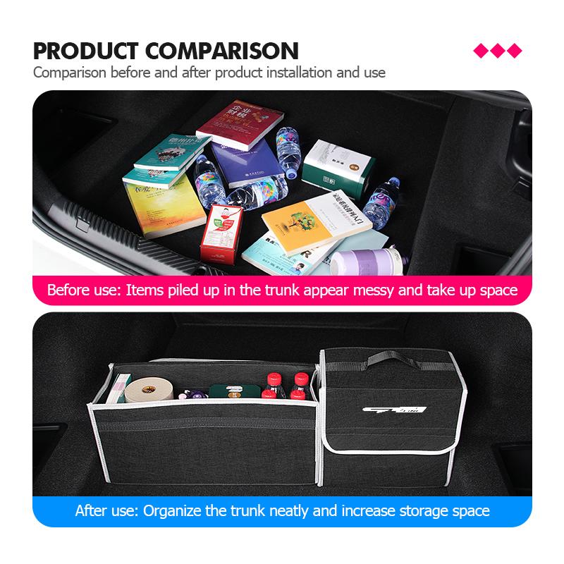 Car Trunk Storage Box Large Capacity Auto Multiuse Tools Bag For KIA Gt Gtline Xline Ceed Forte RIO STINGER Seltos K3 K4 EF7