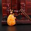 Trendy Unisex Wooden Bead Necklace: Versatile, High-End Pendant for Sweater Chains and Cotton Linen Attire