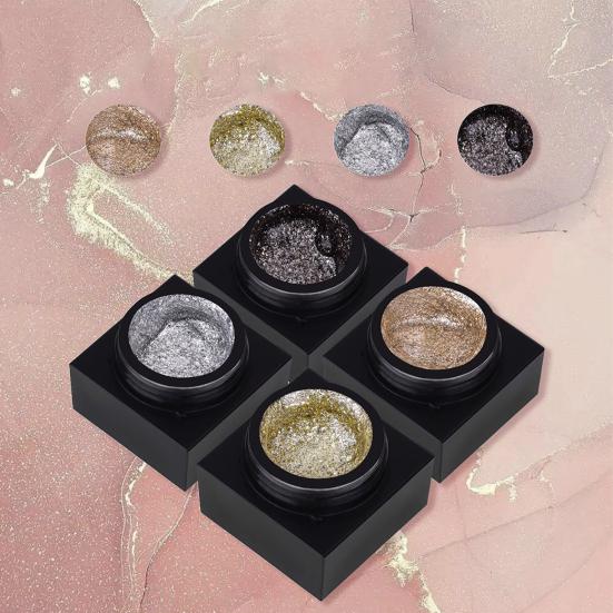 Yousheng 5ml Nail Art Gel Fast Drying Sparkling Safe Ingredients Non-Irritating Easy To Apply Decorative No Odor Nail Art Glue Soak Off UV LED