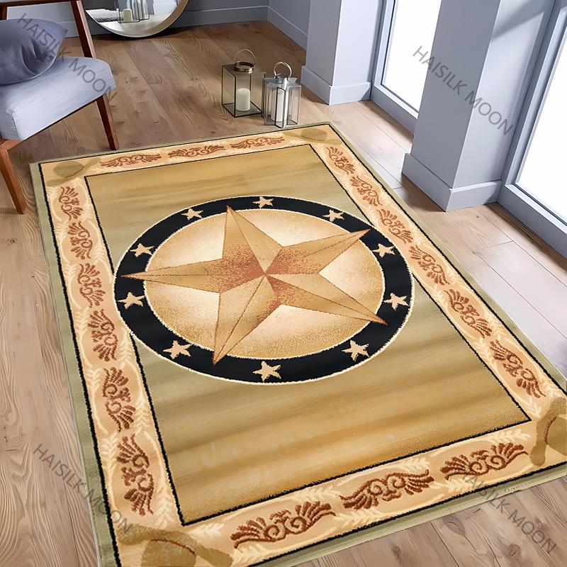 3D Vintage Pentagram Printed Mat Washable Carpet for Room Easy To Clean Rug for Sofa Livingroom Modern Home Decor Wonderful Gift