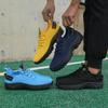Men'S Bright Yellow Outdoor Sneakers Breathable Mesh Construction Shock Absorbing Sports Shoes Stylish Trendy Adventure Footwear