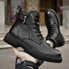 Luxury Brand Men Casual Boots New Handmade High Quality Leather Boots for Man Ankle Boots Trendy High Top Outdoor Designer Boots