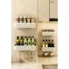 Kitchen rack, home bathroom, no punching, wall-mounted condiment multi-purpose sink drain storage rack