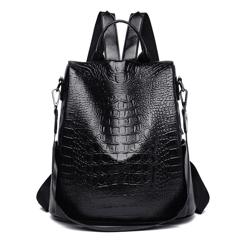 Women's Bag Anti-Theft Backpack Women's Autumn and Winter New Korean VersiPULeather Large Capacity School Bag Patter