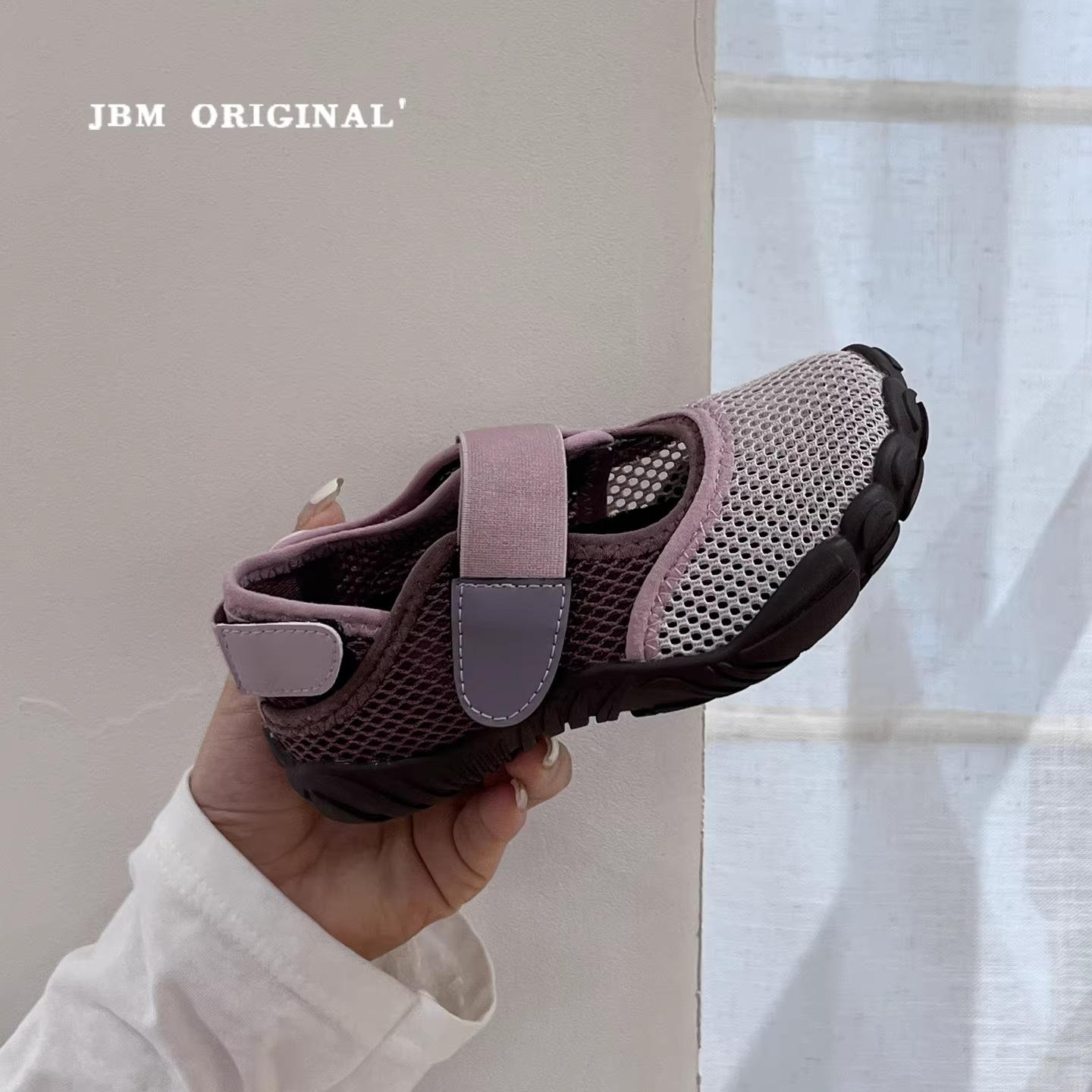 

Summer Korean Kids Barefoot Shoes for Girls Contrast Low Top Mesh Casual Sneakers size 26 розовый