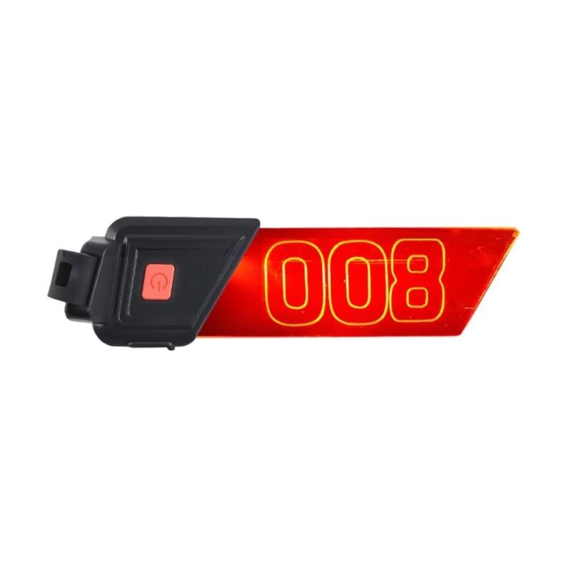 Outdoor Cycling Safety Warning Taillight Rechargeable Bicycles Tail Light Bike License Plate with LED Easy Installation