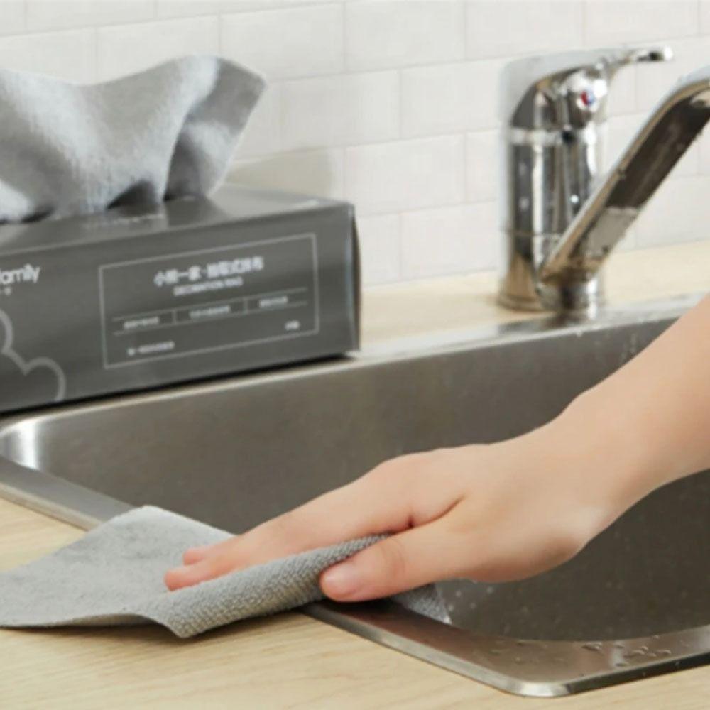 20Pcs/Box Oil Dish Rags Microfiber Towel Napkins Tableware Dishcloth  Kitchen Home