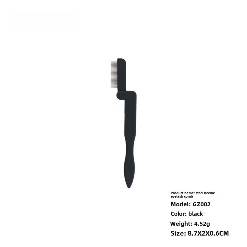 Wimpernkamm- und Augenbrauenbürsten-Werkzeugset aus Edelstahl