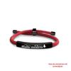 Stainless Steel Black Red Woven Rope Bracelet - Trendy European and American Fashion, Engraved, Christmas Gift