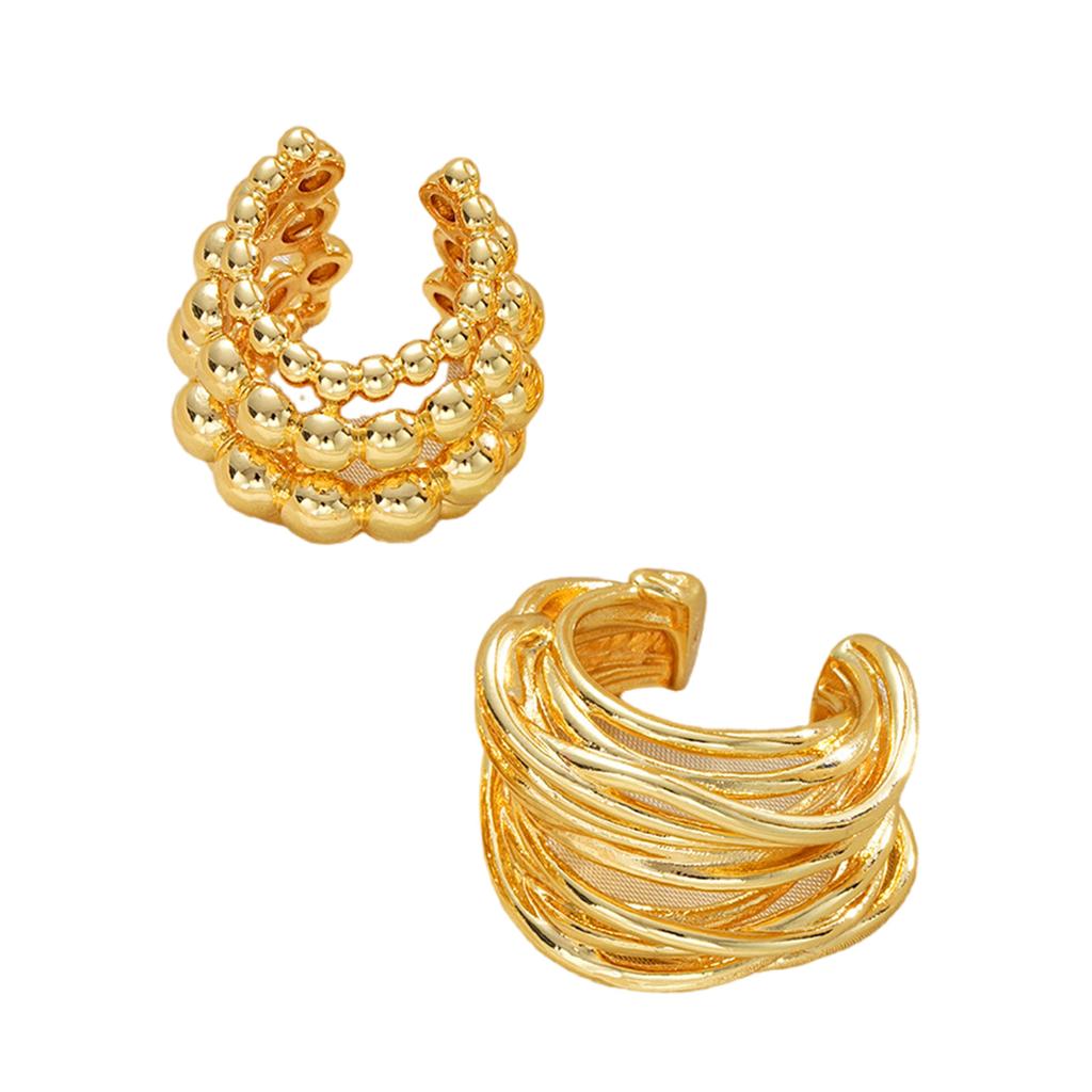2 Pieces Bohemian Multiple Strand Bead Earrings with Artistics Wire Wrapping for Everyday Wear and Special Occasions