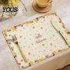 Reusable Table Linens for Thanksgiving Pumpkin Autumn Leaves Placemat, Linen Washable Heat Resistant Watercolor Place Mat Dining Fall Seasonal