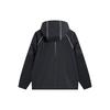 Li Ning CF Reflective Waterproof Windproof Breathable Solid Color Outdoor Hooded Jacket Men Jacket Black ACFU001-1