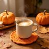 1/1 Stück gehäkelte Kürbis-Untersetzer, handgefertigtes gestricktes Getränke-Untersetzer-Set, niedliche Herbst-, Halloween-, Thanksgiving-Tischdekoration, Tassenuntersetzer