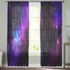 Starry Sky Universe Starlight Sheer Curtains Living Room Window Tulle Curtains For Bedroom Kitchen Home Decoration Voile Drapes