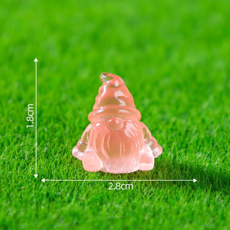 

Светящаяся в темноте плюшевая игрушка-гном, милые декоративные аксессуары из частиц, мини-рождественские микроландшафтные украшения luminous dwarf sitting розовый