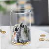 Piggy Bank for Adults Kids Acrylic Clear Piggy Bank Coin Bills Bank Money Saving Jar Unopenable Change Jar Money Bank Home Decor