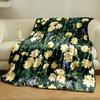 Yellow Floral Blanket bedroom Blanket for Livingroom Couch lunch break Soft throw for Friend's festival Gift