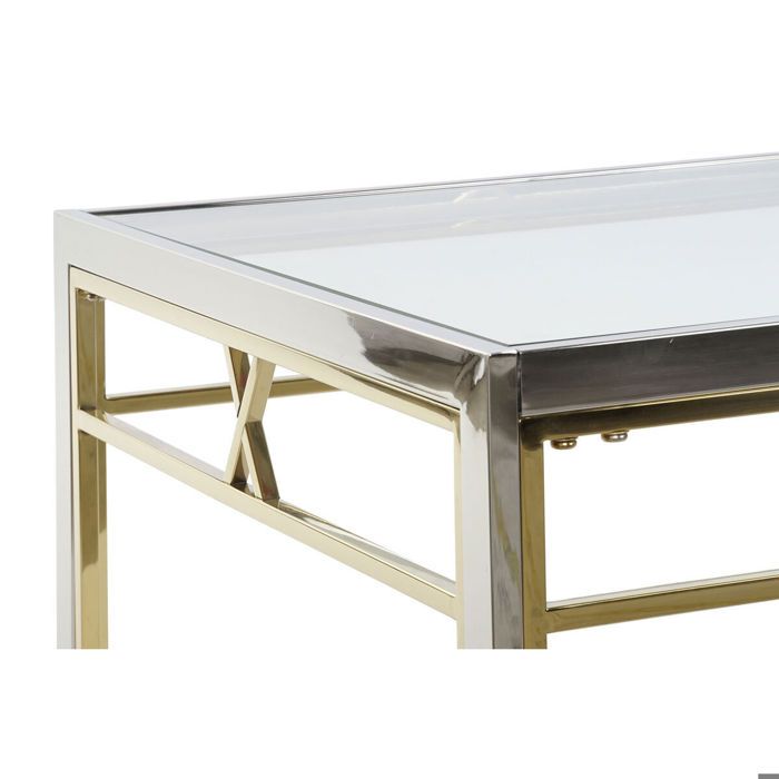 Table d'appoint - DKD HOME DECOR - Verre et Acier - Gris - 110x60x40 cm - Moderne
