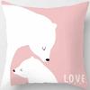 Cute Animal Print Square Pillowcase Home Decoration Car Sofa Cushion Cover