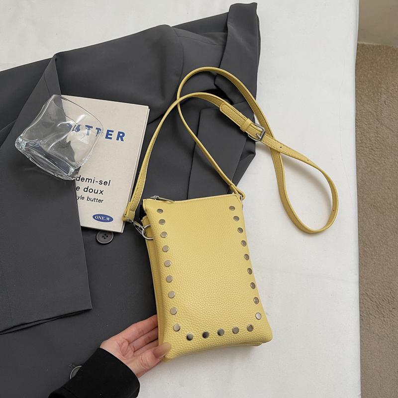 Women's Rivet Crossbody Phone Bag Shoulder Bag