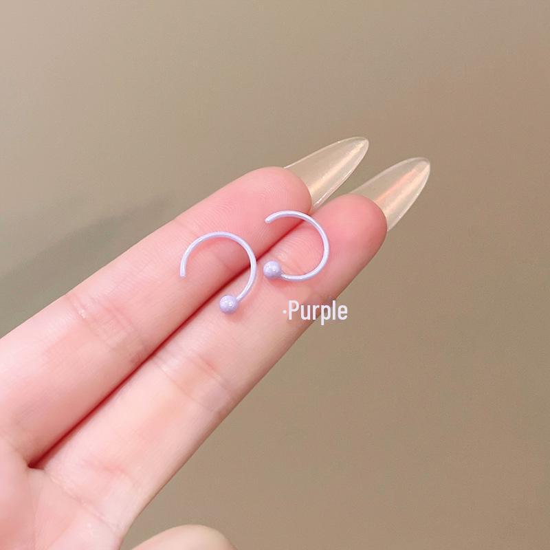 High-end Colorful Geometric Ceramic Earrings - Comfortable for Sleeping, Unique Design.