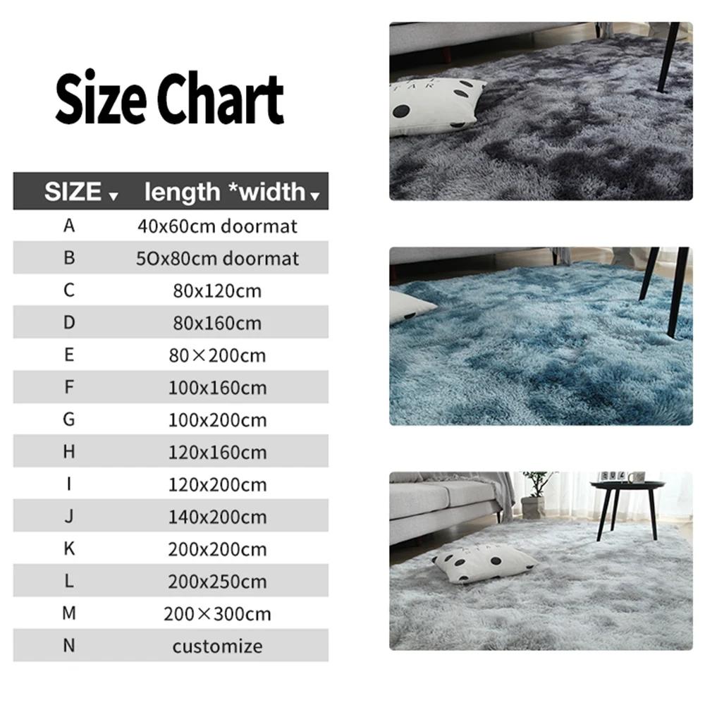 Fluffy Large Carpet Living Room Plush Lounge Rug in The Bedroom Floor Mat Soft Velvet Carpets For Children Kids Decoration
