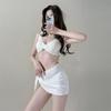 Sweet Girl Temperament Shows Slimming Three-piece Set Sexy Hot Small Breasts Internet Celebrity Bikini Split Swimsuit