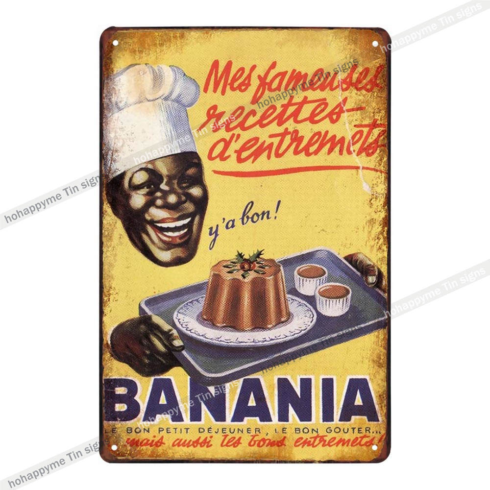 BANANIA Metal Signs Funny Tin Painting Plaque Vintage Decorative For Bar Pub Club Cafe Poster Wall Stickers Home Decor 20x30cm