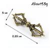 Antikes reines Kupfer Buddha-Instrument Ba Jin Just Vajra-Mörser Feng Shui Ornament Heimdekoration Messing Schreibtischdekor Retro Handwerk